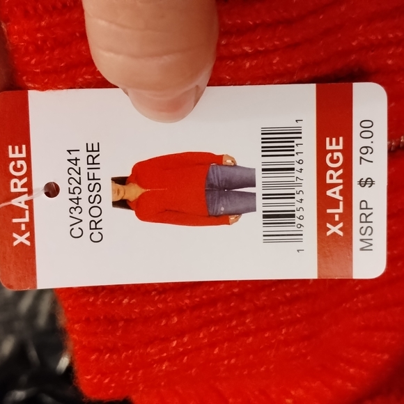 Vince Camuto Womens Half Zip Pullover Sweater Size XL Crossfire (Orange) - Picture 5 of 5